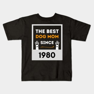The Best Dog Mom From 1980 Kids T-Shirt